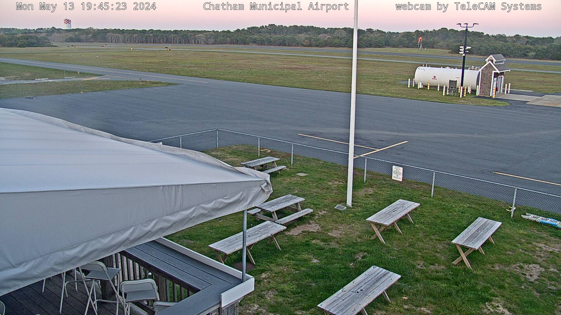 USA Chatham Open air cafe at the airport webcam
